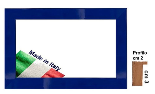 Cornice blu laccata - , legno