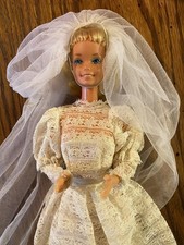 Barbie Vintage 1976 Bellissima Sposa n. 9907, abito, velo e scarpe