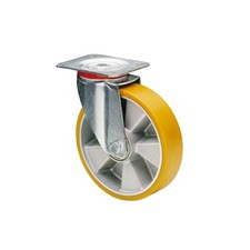 AVO 37 RUOTA ALLUMINIO CON RIVESTIMENTO IN POLIURETANO 200X50 SUPPORTO GIREVOLE