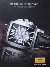 Pubblicità Advertising Werbung Ita 2008 OROLOGIO BREITLING CHRONOGRAPH BENTLEY .