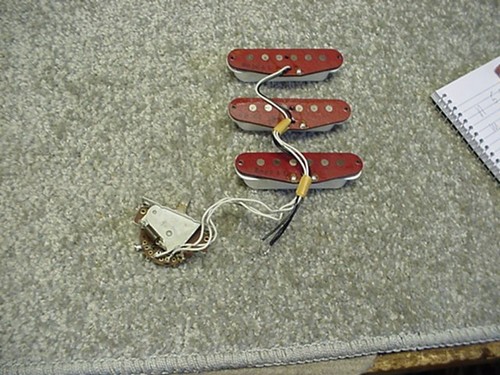 Set pickup fender red - set,
