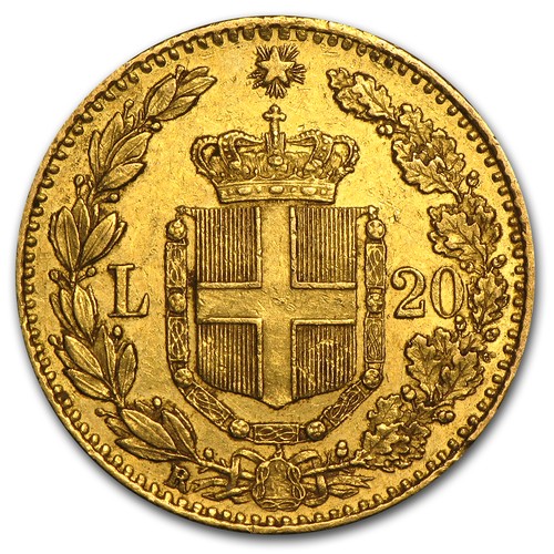 1861 1897 italy gold - gold, 20