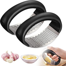 2 Pezzo Spremiaglio a Bilanciere Pressa per Aglio in Acciaio Inox Schiaccia Agli