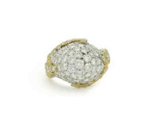 Anello in oro giallo e bianco con diamanti 3,00 ct brillante lusso