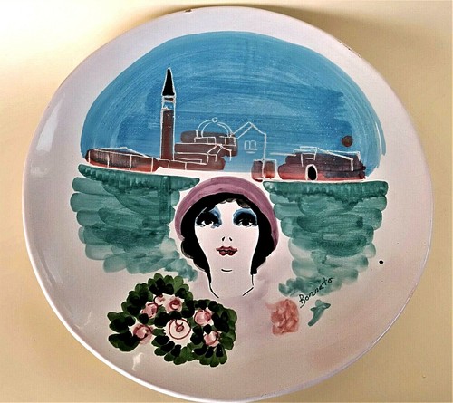 Piatto con dipinto - con, venezia