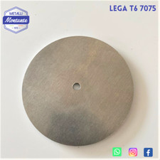 Lamiera - Disco forato in Alluminio T6 7075 Ergal da Ø 92 a 100 mm spessore 4 mm