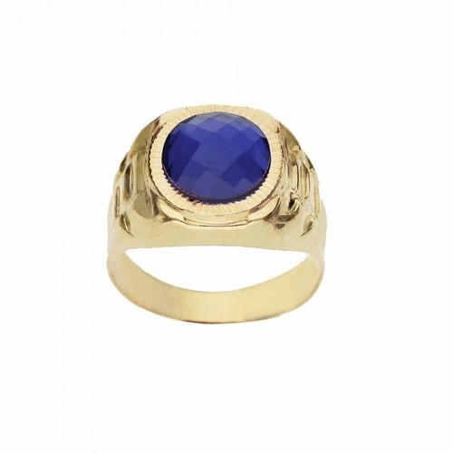Anello scudo oro giallo - a, in