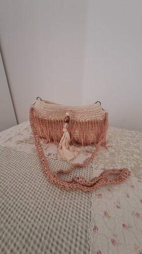 Borsetta uncinetto con frange - uncinetto,