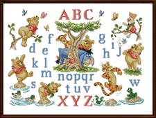 Quadro ABC Alfabeto Winnie The