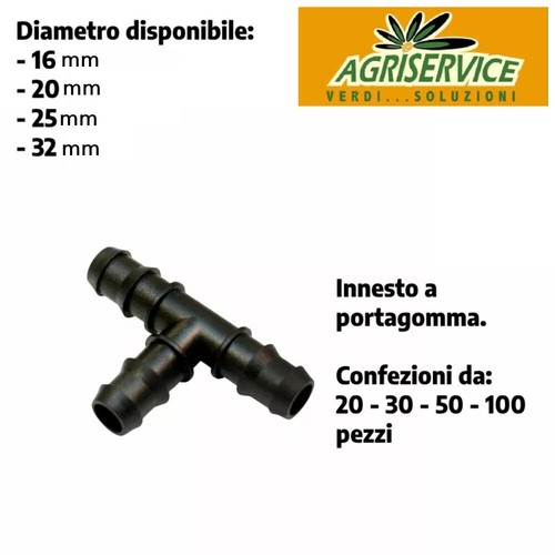Raccordo tee portagomma - raccordo,