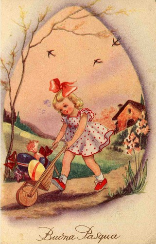 Cartolina buona pasqua croce - cartolina,