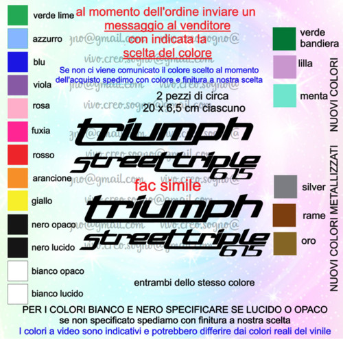 Adesivi triumph street triple - adesivi,