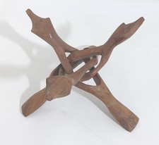 59281 Porta Vaso in legno etnico - h. 12 cm