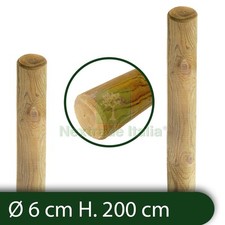 10PZ PALI TONDI IN LEGNO SENZA