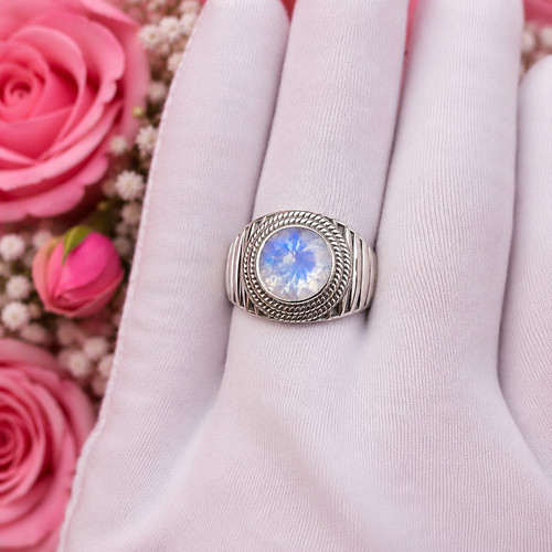 Natural moonstone ring 925 - moonstone,
