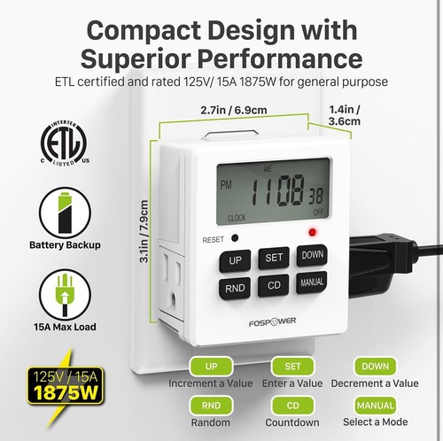 Fospower timer digitale - timer,