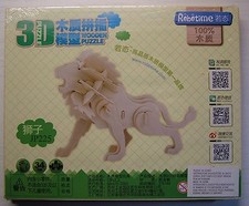 3D  PUZZLE  IN  LEGNO   34  pezzi   nuovo  Leone