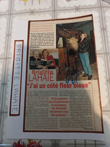 Autographe brigitte lahaie - autographe,