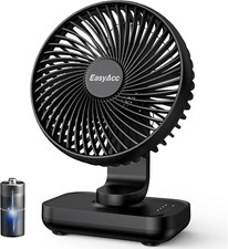 ® Ventilatori Da Tavolo a Batteria 4000Mah Ricaricabile Silenzioso 4 Velocità Ve