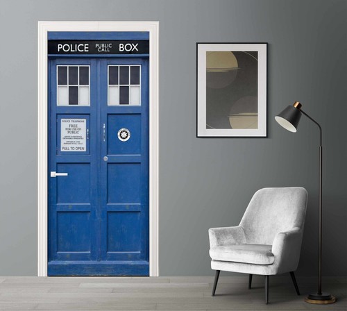 Scatola polizia blu porta