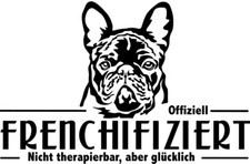 Adesivo auto BULLDOG FRANCESE - sticker bulldog - scritta infetta