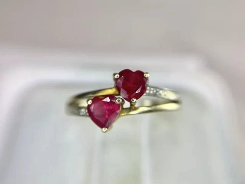 Anello cocktail vintage rubino