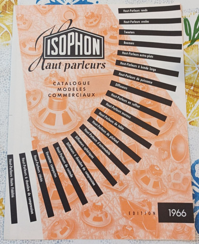 Ancien depliant isophon - ancien,