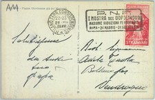 86750 - ITALIA - STORIA POSTALE - FRANCOBOLLO su CARTOLINA 1938 Musica VIOLINO STRADIVARI