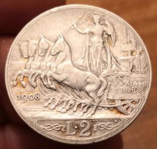 2 Lire 1908 Quadriga Veloce