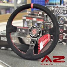 volante sportivo calice universale per auto camoscio 3 razze 350mm races tuning