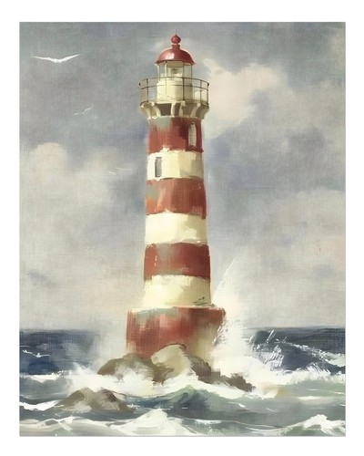Poster paesaggio marino faro