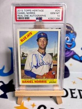 Daniel norris real one autographs PSA 10 #DN Topps heritage Baseball 2015 blue