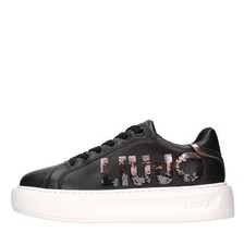 KYLIE 22 CALF LEATHER/SEQUINS Sneakers LIU JO Donna Nero AMT011_LIUJ