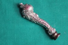 L68- ANTICO SIGILLO INGHILTERRA ARGENTO- CERALACCA TIMBRO CARTA MONETA STERLING