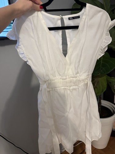 Mini abito zara bianco scollo - mini,