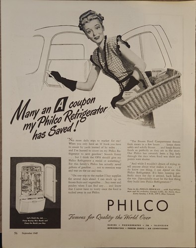 1945 frigorifero philco - frigorifero,