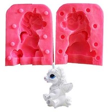 Stampo in silicone a forma unicorno alato saponi candele diy fai da te K.21349