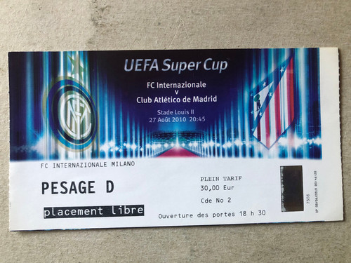 Biglietto supercoppa uefa - supercoppa,