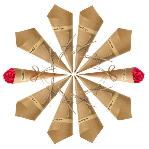 Pezzi matrimonio kraft - 50, coni