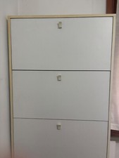 Scarpiera bianca con 5 contenitori 