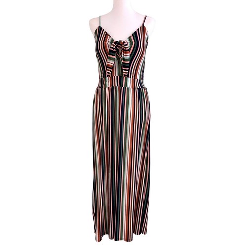Maxi abito multicolore righe - abito, a