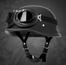 Casco Moto Vintage Pelle