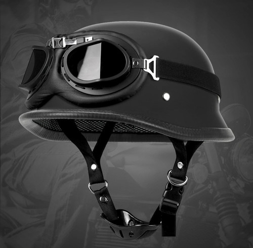 Casco moto vintage pelle - casco,