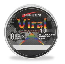 TRECCIATO PESCA 8 FILI TUBERTINI VIRAL BRAID 1000 MT MULTICOLOR MULINELLO TRINA