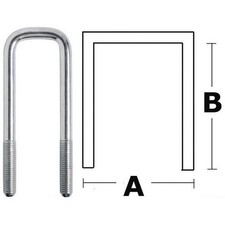 STAFFA AD U 50 MM FISSAGGIO