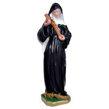 Statua di Santa Rita da Cascia in resina con occhi dipinti 50 cm Made in Italy
