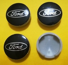 4 Tappi Coprimozzo COMPATIBILI FORD 54mm FIESTA FOCUS MONDEO Ford C-Max NERO