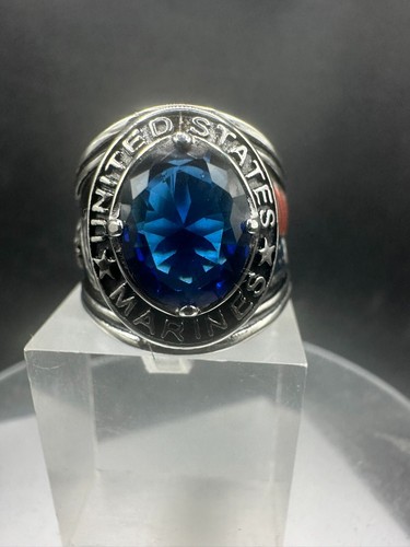 Anello uomo marines zaffiro