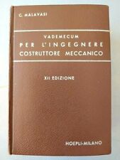 Libro Vademecum per l'Ingegnere Costruttore Meccanico Hoepli 1962