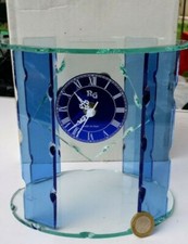 Lotto 13 bomboniere 17cm circa - OROLOGIO IN VETRO BLU - MATRIMONIO RICORRENZE